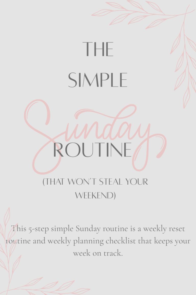 simple Sunday routine, weekly planning checklist, weekly reset routine