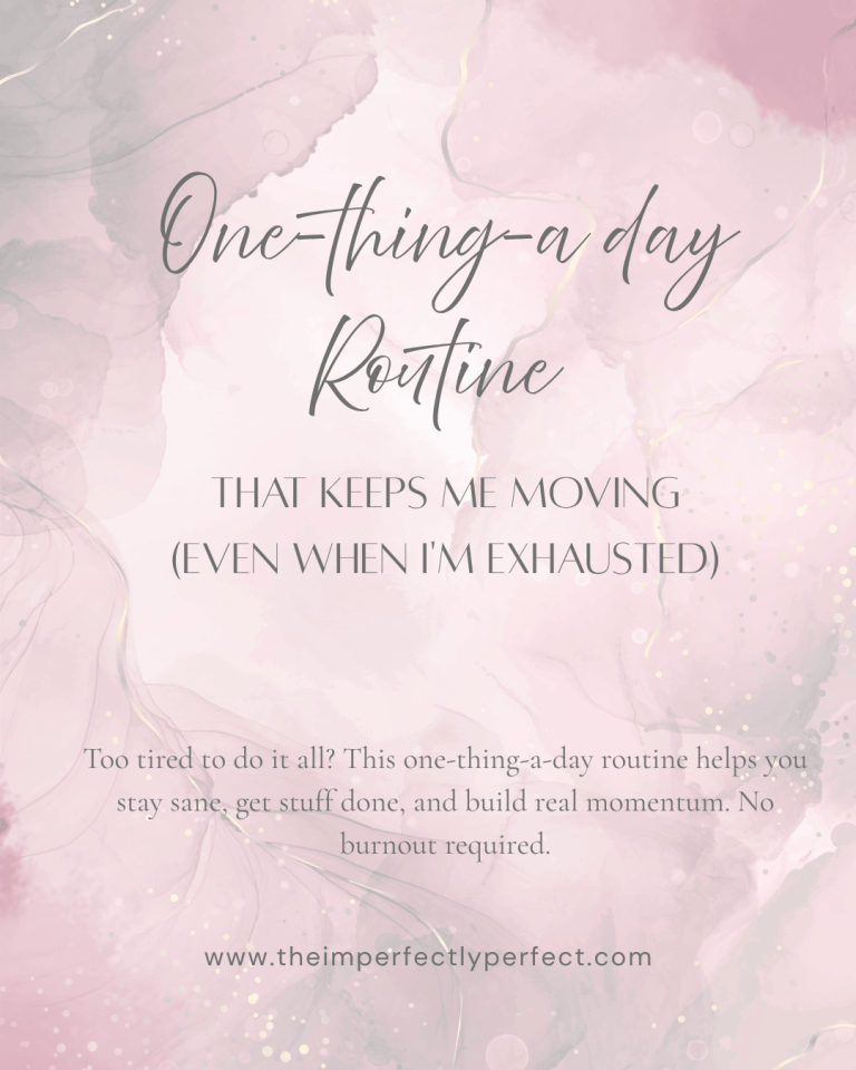 one-thing-a-day routine, daily reset habit, habit tracker, easy cleaning routine