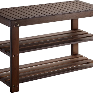 Amazon affiliate product image of a shoe rack bench. Perfect to use as an entryway bench.